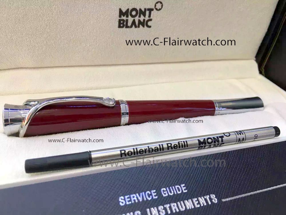 Buy Replica Mont Blanc Princesse Monaco Red Resin Fineliner Pen
